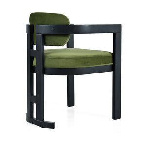 English Elm Christopher Knight Home® - Indoor Upholstered Wood Dining Chair Set of 2 with Durable Rubberwood Frame, Cozy Fabric Upholstery, Timeless Style Black+Green N768P221635E