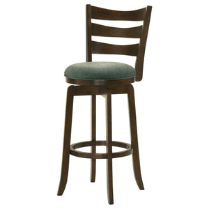 English Elm Fenster Hunter Green Swivel Bar Chair - Classic Pub Style, 360° Comfort & Rich Dark Cherry Finish B062P299940