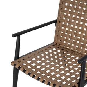 English Elm Christopher Knight Home® - Modern Outdoor Chat Set with 2 PE Rattan Chairs & Tempered Glass Side Table, Rust‑Proof, UV‑Safe Elegance N769P248124B