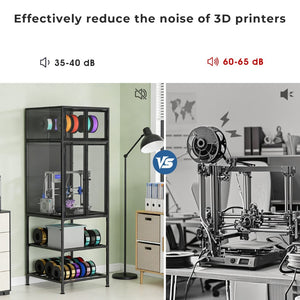 English Elm 3d Printer Cabinet with Filament Storage Rack Dust Proof Acrylic Doors Studio W3190P417762