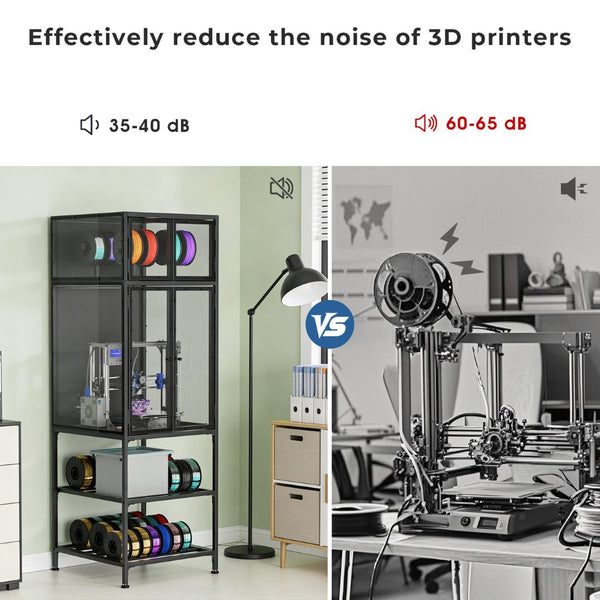 English Elm 3d Printer Cabinet with Filament Storage Rack Dust Proof Acrylic Doors Studio W3190P417762
