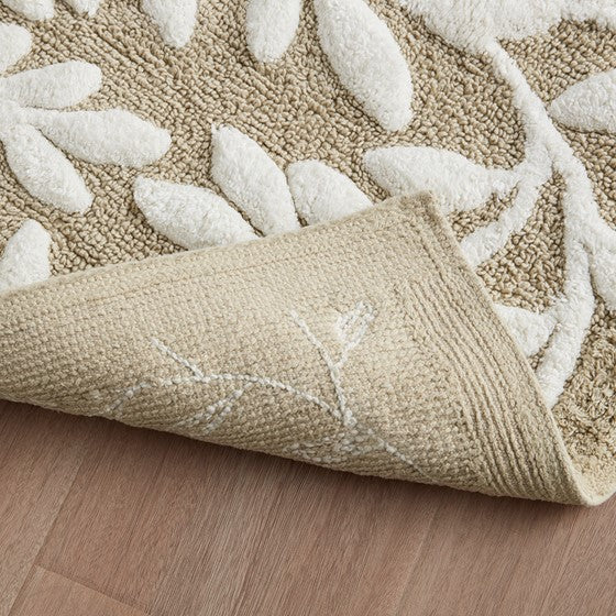 English Elm Cotton 24x60 Tufted Bath Rug with Plush 100% Cotton Pile, Non-Slip Spray Latex Backing for Comfort B035P203228