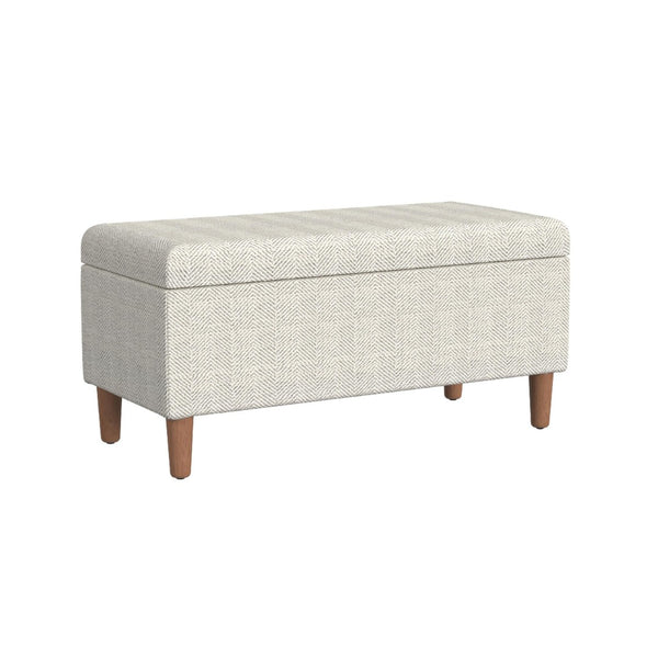 English Elm Zia Chevron Woven Storage Bench with Lift Top Hardwood Frame for Bedroom Entryway B056P416985
