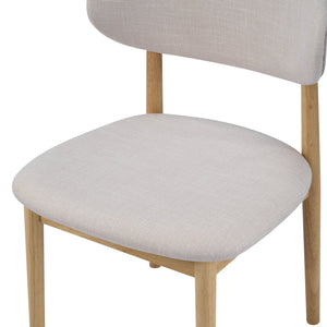 English Elm Christopher Knight Home® - Mid-Century Upholstered Side Chair with Solid Rubberwood Legs, Ergonomic Foam Seat, Durable Bentwood Finish Beige,Natural N768P331579N