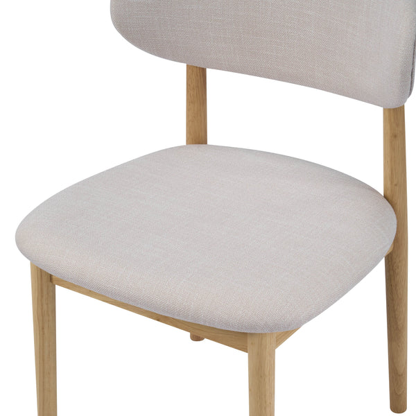 English Elm Christopher Knight Home® - Mid-Century Upholstered Side Chair with Solid Rubberwood Legs, Ergonomic Foam Seat, Durable Bentwood Finish Beige,Natural N768P331579N
