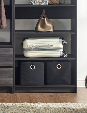 English Elm Monica Grey Walk-in Closet System - Durable Wood & Metal, Water/Heat & Scratch Resistant, E0 Eco Board B040S00075