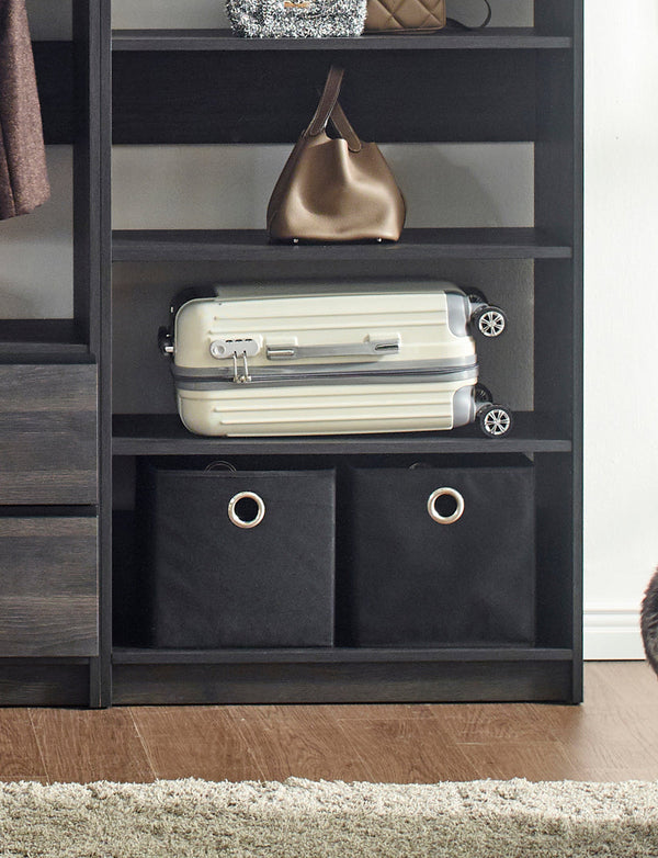 English Elm Monica Grey Walk-in Closet System - Durable Wood & Metal, Water/Heat & Scratch Resistant, E0 Eco Board B040S00075