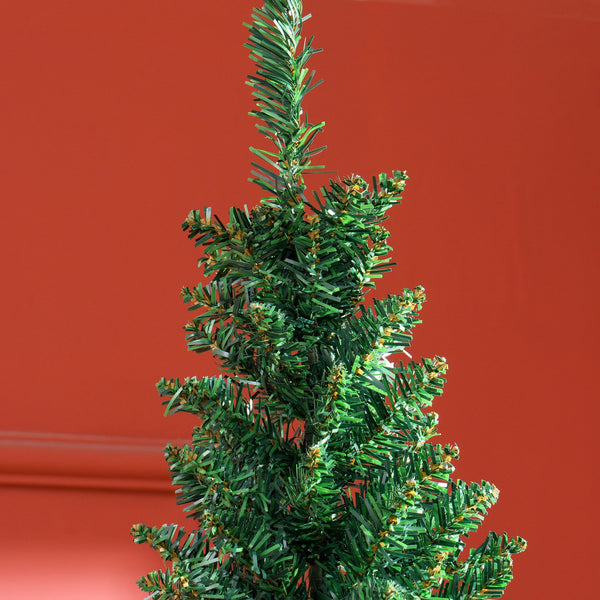 English Elm Homcom 8' Slim Pencil Christmas Tree With 618 Realistic Branch Tips – Perfect For Small Spaces! W2225P249664