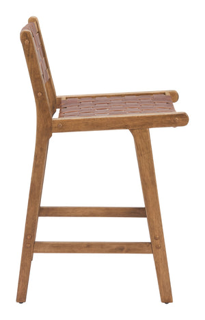 Feder Dining Chair Brown - Modern Leather Elegance with Rubberwood for Stylish Interior Enhancements