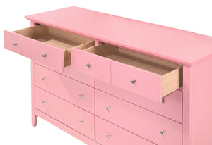 English Elm Charming Mid-Century Wood Veneer Storage Chest with Dovetail Drawers and Nickel Hardware, 48"H Pink 41 L x 63 W x 21 H B078108308