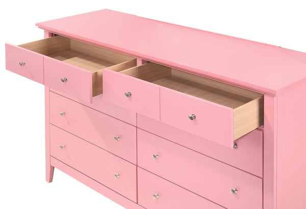 English Elm Charming Mid-Century Wood Veneer Storage Chest with Dovetail Drawers and Nickel Hardware, 48"H Pink 41 L x 63 W x 21 H B078108308
