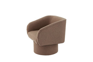 English Elm Classic Swivel Accent Chair with Linen-Like Upholstery, Modern Curved Design, Cozy Cushioning for Living Room Light Coffee 29 L x 20 W x 31 H B011P281855