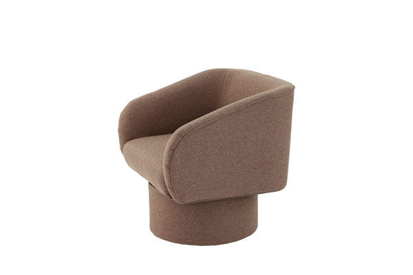 English Elm Classic Swivel Accent Chair with Linen-Like Upholstery, Modern Curved Design, Cozy Cushioning for Living Room Light Coffee 29 L x 20 W x 31 H B011P281855