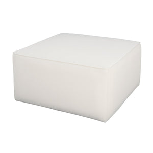 English Elm Upholstered Corduroy Square Ottoman with Pocket Coil Support for Living Room Use N757P180768A
