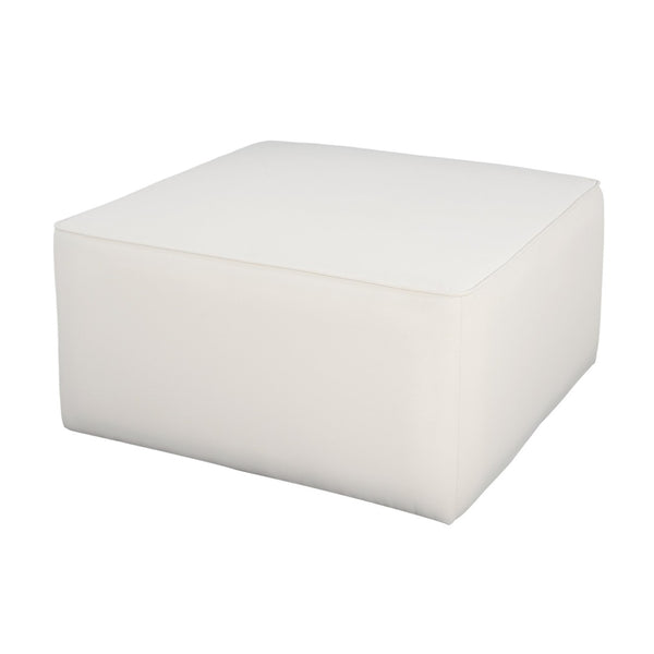 English Elm Upholstered Corduroy Square Ottoman with Pocket Coil Support for Living Room Use N757P180768A