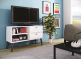 Manhattan Comfort Dalarna Mid-Century Modern TV Stand White 3AMC129