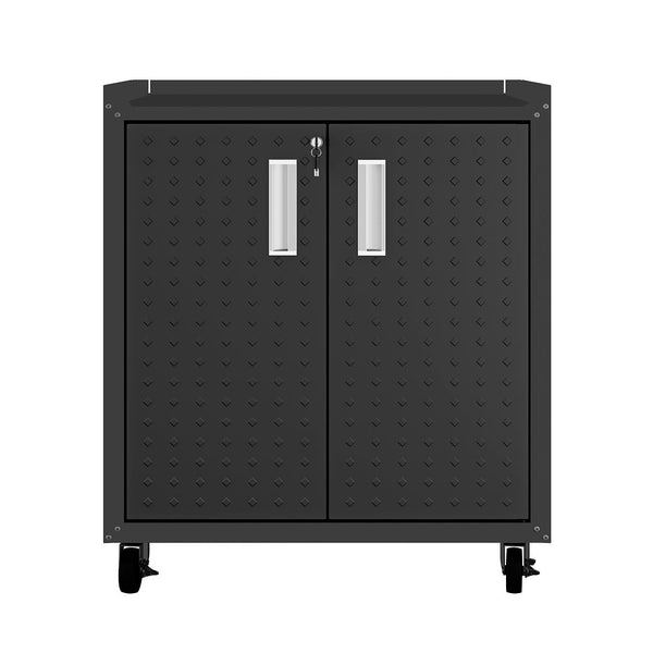 Manhattan Comfort Fortress Modern Garage Cabinet Charcoal Grey 3GMCC-CH