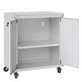 Manhattan Comfort Fortress Modern Garage Cabinet White 3GMCC-WH