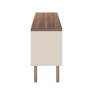 Windsor 53.54 TV Stand in Off White and Nature 3LC1 Manhattan Comfort