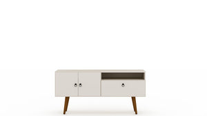 Manhattan Comfort Tribeca Mid-Century Modern TV Stand Off White 3PMC6