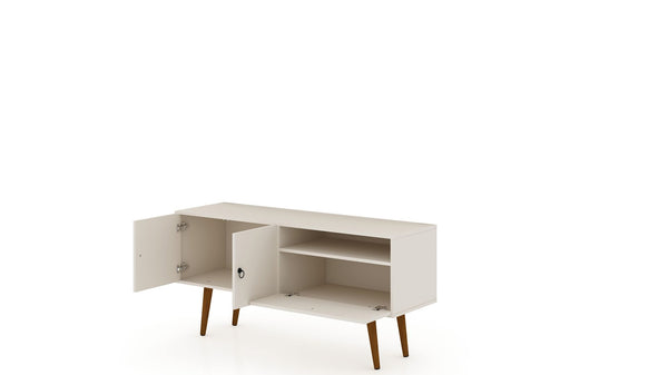 Manhattan Comfort Tribeca Mid-Century Modern TV Stand Off White 3PMC6