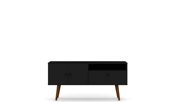 Manhattan Comfort Tribeca Mid-Century Modern TV Stand Black 3PMC70