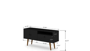 Manhattan Comfort Tribeca Mid-Century Modern TV Stand Black 3PMC70