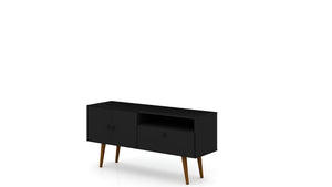 Manhattan Comfort Tribeca Mid-Century Modern TV Stand Black 3PMC70