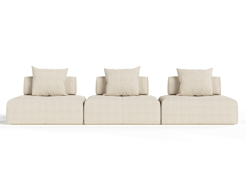 VIG Furniture Mondo Modular Beige Fabric Sectional Sofa - 3-Piece Modern Convertible Seating, Durable Comfort VGOD-ZW-22033-MOD-BGE-3-Piece Sectional