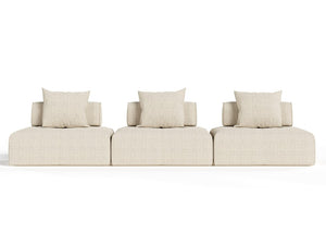 VIG Furniture Mondo Modular Beige Fabric Sectional Sofa - 3-Piece Modern Convertible Seating, Durable Comfort VGOD-ZW-22033-MOD-BGE-3-Piece Sectional