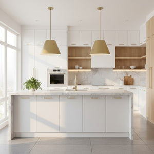English Elm 16 Inch Sculptural Matte Pendant Light with Etched Glass Diffuser for Kitchen or Dining Antique Brass B370P403646