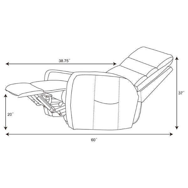 English Elm Royston Channel Back Power Lift Recliner with Remote and Pocket Coil Fabric Seat B062P440092