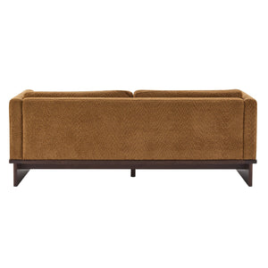 English Elm Christopher Knight Home® - 77 Modern 3-Seater Boucle Sofa with Solid Walnut Base, Square-Arm Design, Durable Breathable Fabric Camel N773IS00033N