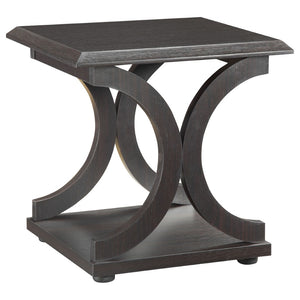 English Elm Fletcher Gloss White Lacquer Coffee and End Table Set for Modern Living Rooms B062S01666