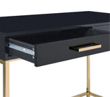 OSP Home Furnishings Alios Black Desk Black/Gold