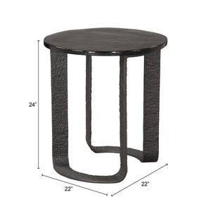 Zuo Modern Divin Side Table Black - Modern Recycled Glass & Aluminum Design For Chic Living Spaces & Decor Black Recycled Sand Cast Glass,Aluminum 110616-zuo-modern