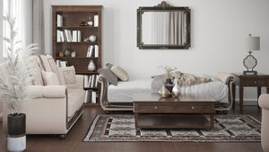 English Elm PrimeNest Timberline Collection Upholstered Convertible Sofabed with Storage Chenille Fabric, Space-Saving Comfort and Durable Craftsmanship Beige B030P286548