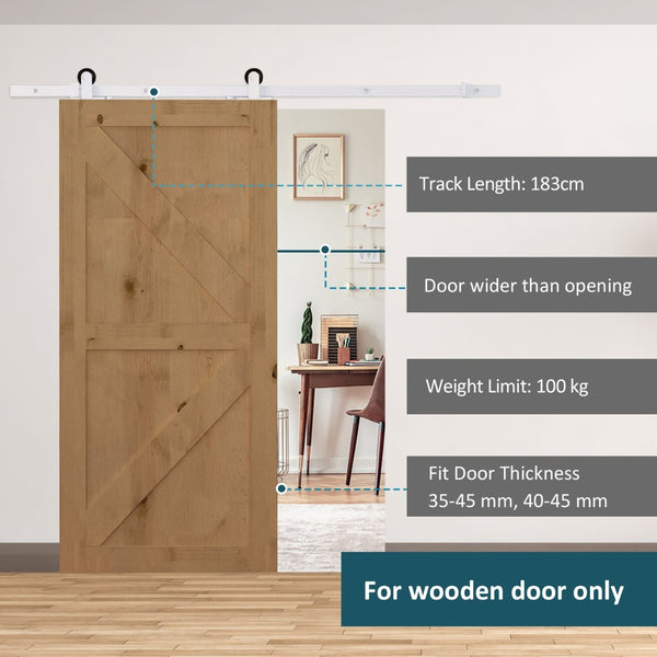 English Elm Rustic Carbon Steel Sliding Door Hardware Kit for Farmhouse and Loft Interiors T3971P384153
