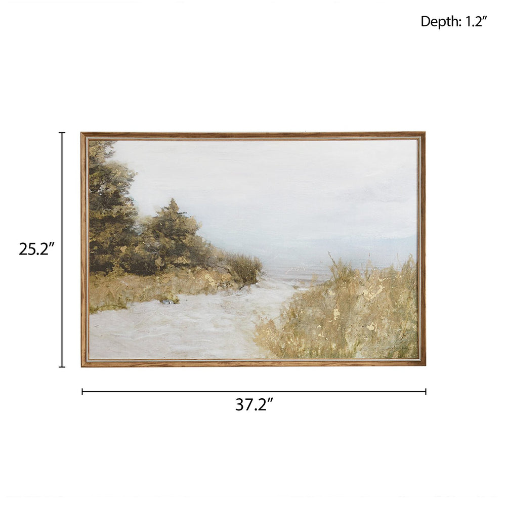 JLA Home Madison Park - Abstract Matina Theodosiou Landscape Framed Canvas Art, 37.2x25.2", Earthy Gloss Finish, Rustic Charm MT95C-0024