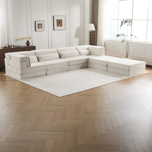 English Elm Compression Modular Floor Sofa Bed - Cozy, Versatile Lounge With Memory Foam & No Assembly Needed! W3723S00039