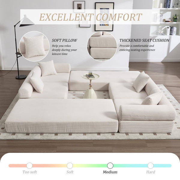 English Elm United We Win Convertible Sofa Bed – Soft Corduroy, Memory Foam Comfort For Dorms & Guest Rooms W1568S00254-GIGA