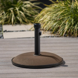 English Elm Christopher Knight Home® - UM-HOLDER concrete umbrella base 33 lbs for up to 5 ft umbrellas, durable iron support, stable outdoor anchor Brown 54757.00BRN