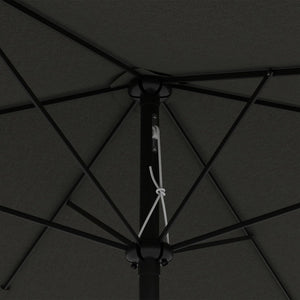 English Elm Outsunny 6.5' X 10' Rectangular Patio Umbrella With Crank, Tilt & Uv Protection For Outdoor Comfort W2225P174142-GIGA