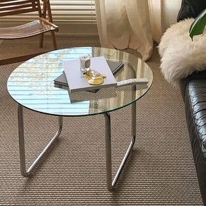 English Elm Size:42.13 Round Tempered Glass Table Top Clear Polished Edge Surface for Any Base W1151P324645