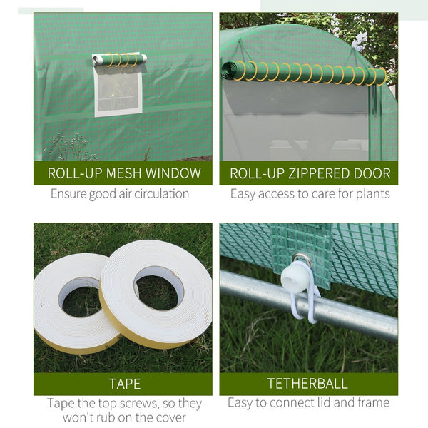 English Elm Outsunny 7x7 Pop up Gazebo Canopy with Mesh Walls Uv Blocking Roof for Camping W2225P200411
