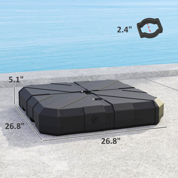 English Elm Heavy Duty Hdpe Fillable Cantilever Umbrella Base for Patio Deck Poolside Use T3971P427555