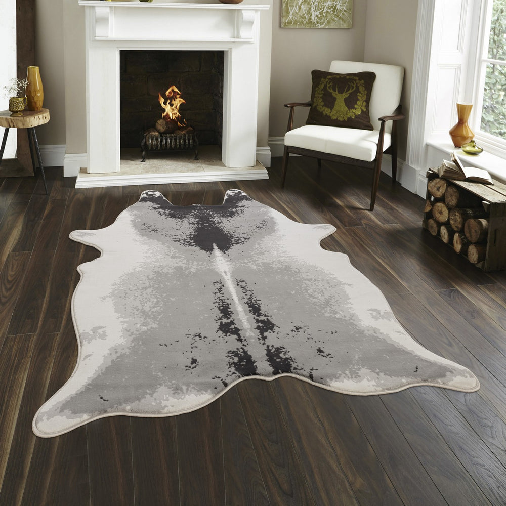 English Elm Hide 5 Ft. X 7 Ft. Gray Area Rug - Soft, Durable, Pet-Friendly Design Perfect For Any Living Space B186P316850