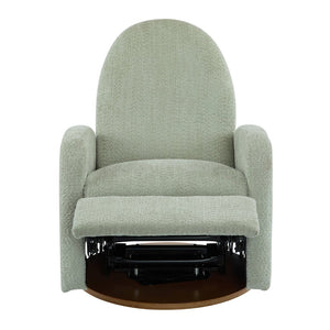 English Elm 360 Swivel Glider Recliner with Solid Wood Base Contemporary Upholstered Lounge Chair Light Green N771P363407L