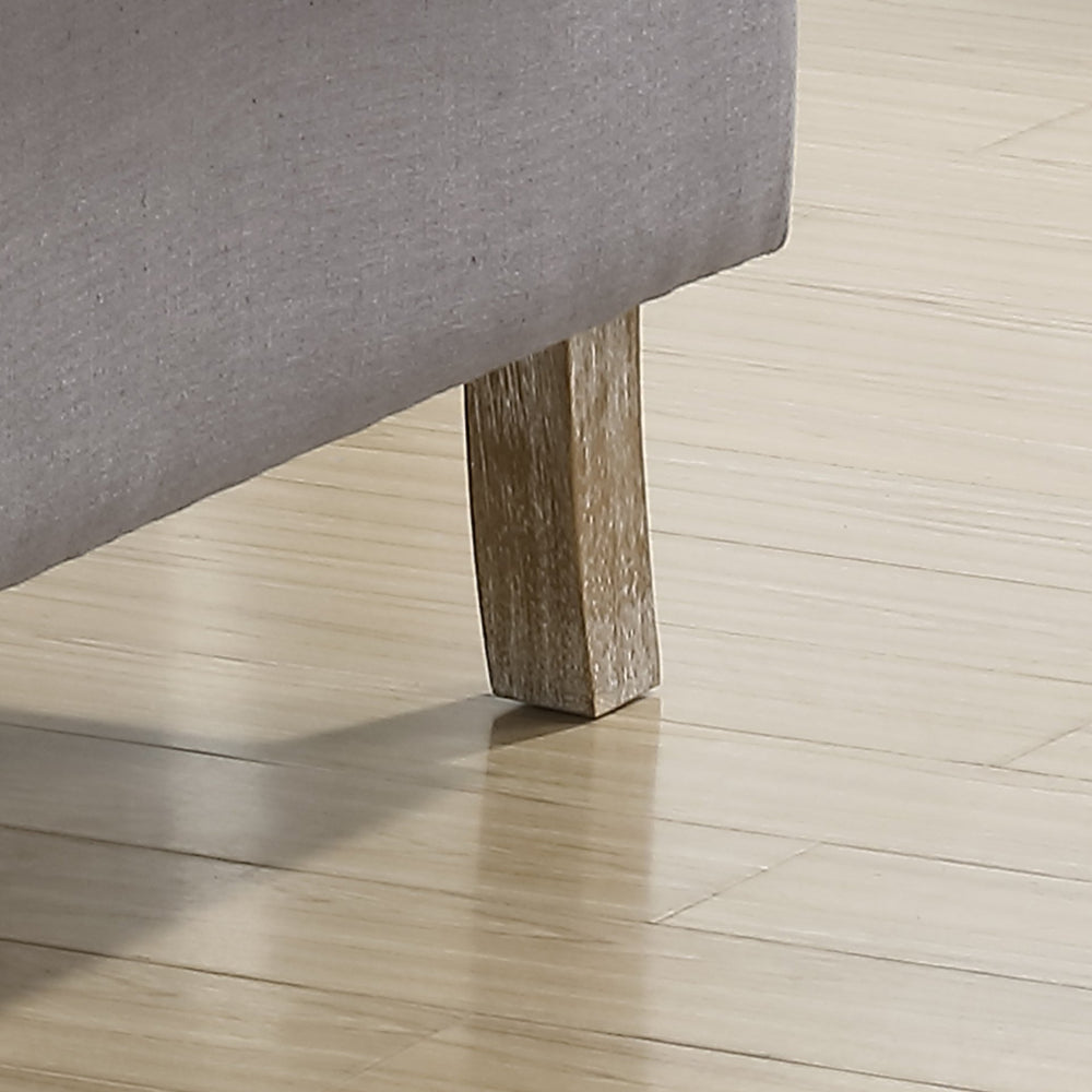 English Elm Modern Upholstered Sofa with Solid Wood Frame, Button Tufting, Rolled Arms & 2 Pillows — Gray, Cozy Durable Seating for Living Room (74" L) B347P407082