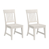 English Elm Wallace & Bay - Wallace & Bay  Haidel White Slat Back Dining Chairs, Set Of 2